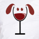 Dog wine glass t-shirt