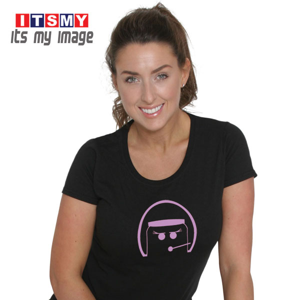 Open Face woman - helmet t-shirt