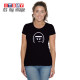 Open Face woman - helmet t-shirt