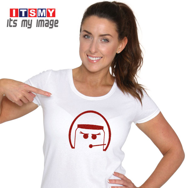 Open Face woman glitter - helmet t-shirt