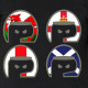 UK flags helmets t-shirt