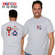 UK flags helmets t-shirt