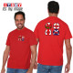 UK flags helmets t-shirt