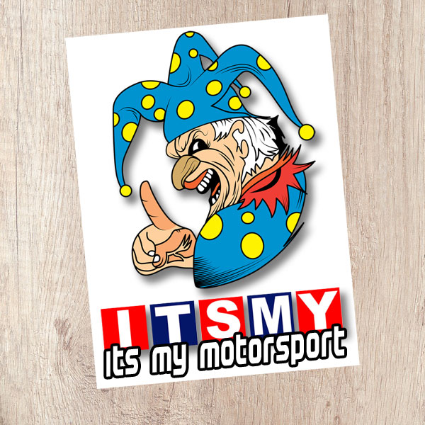 Its My Motorsport Jester tall sticker