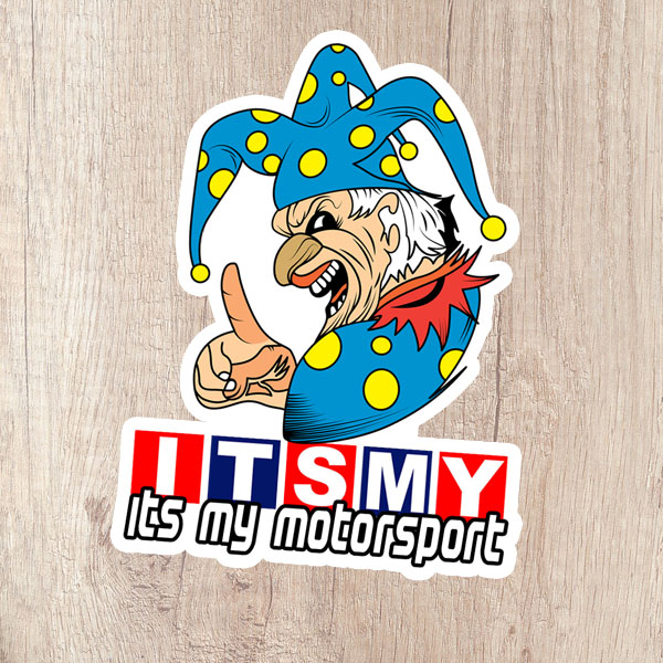 Its My Motorsport Jester tall kiss cut sticker