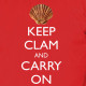 Keep clam and carry on t-shirt