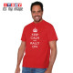 Keep calm and rally on t-shirt