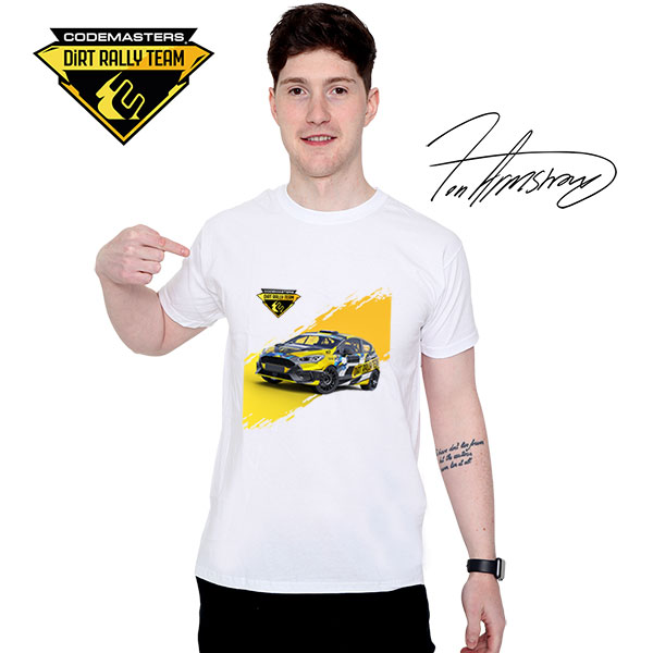 Codemasters DiRT Rally Team Fiesta on yellow t-shirt Codemasters DiRT Rally Team Fiesta on yellow t-shirt
