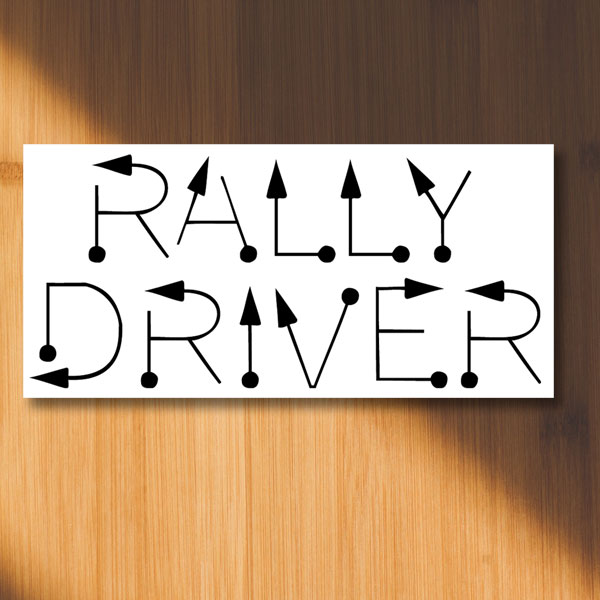 Rally driver tulips - rally signs sticker