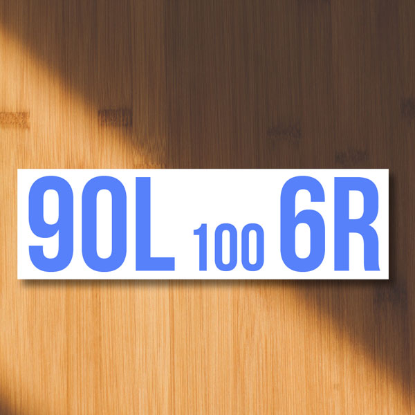 90L 100 6R - rally signs sticker