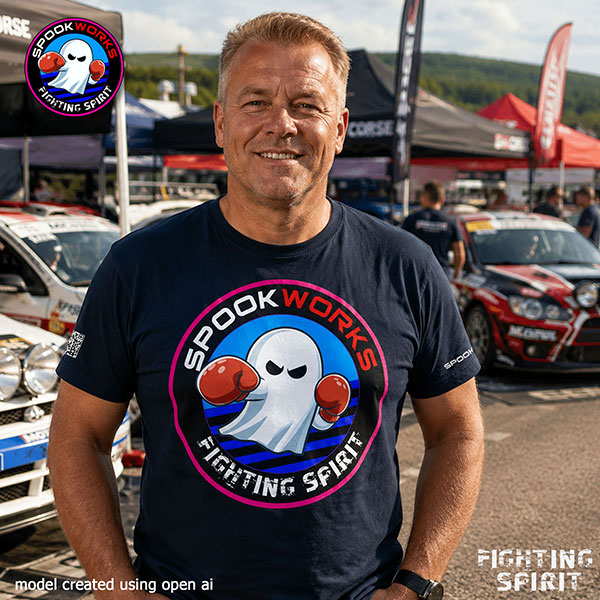Spookworks Fighting Spirit large logo t-shirt - mens